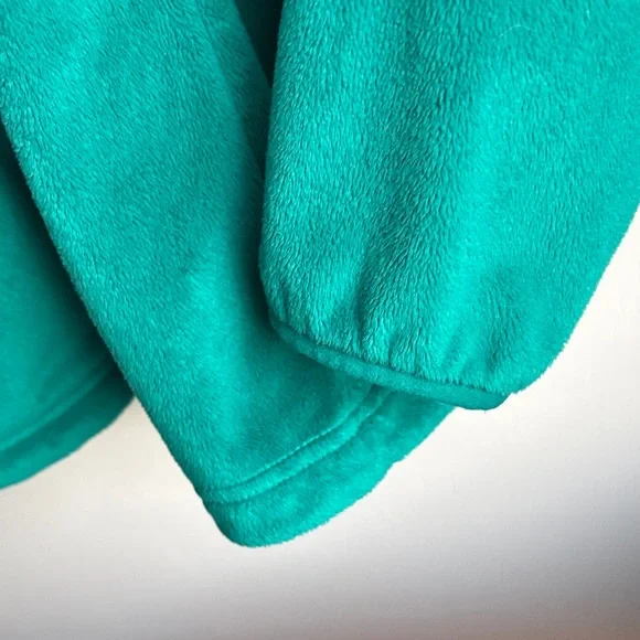 Columbia Teal Hooded Fleece Teddy Jacket Zip up Hoodie sz M for Spring Warmth! - Picture 5 of 11